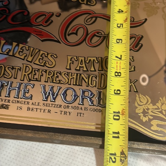 Vintage Coca-Cola Mirror Advertising Bar Sign Decor Wall Art Man Cave Soda Pop - Picture 4 of 5